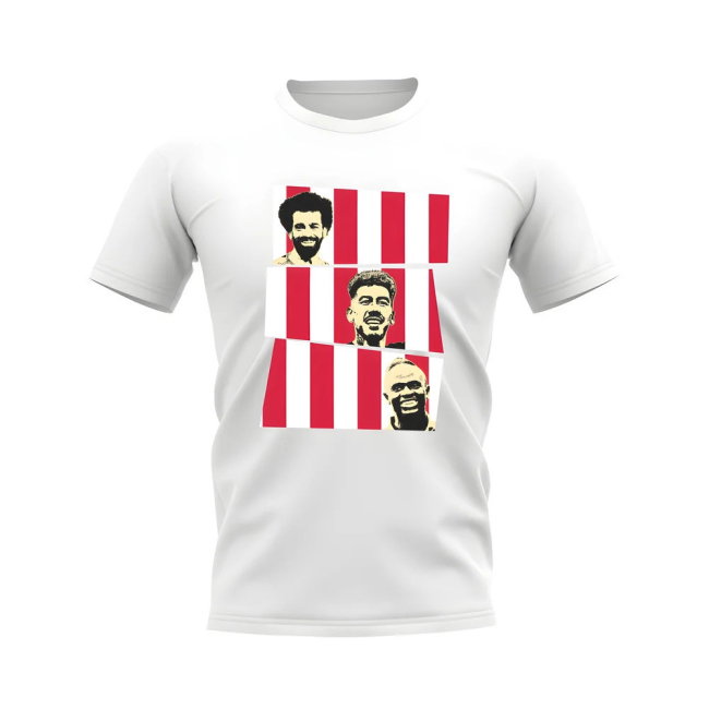 Salah Firmino Mane Liverpool Trio T-Shirt (White)