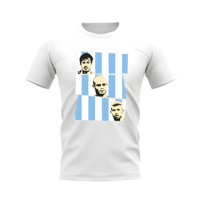 Silva Kompany Aguero Manchester City Trio T-Shirt (White)