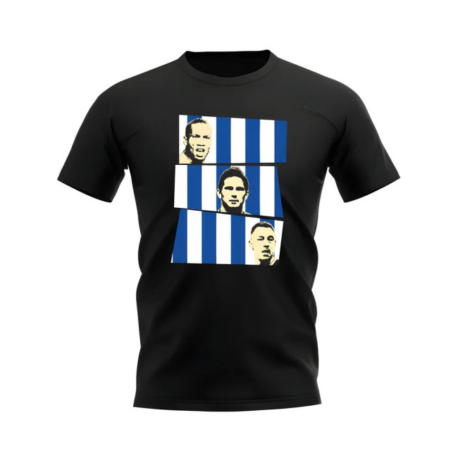 Drogba Lampard Terry Chelsea Trio T-Shirt (Black)