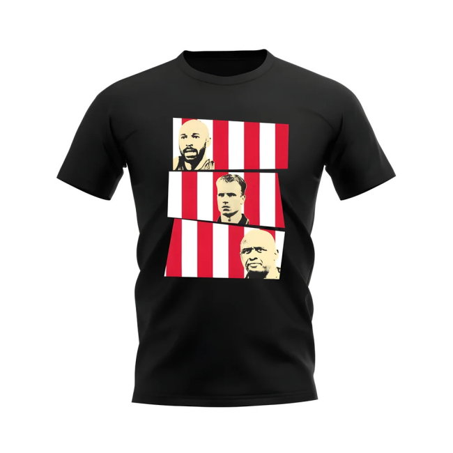 Henry Bergkamp Vieira Arsenal Trio T-Shirt (Black)