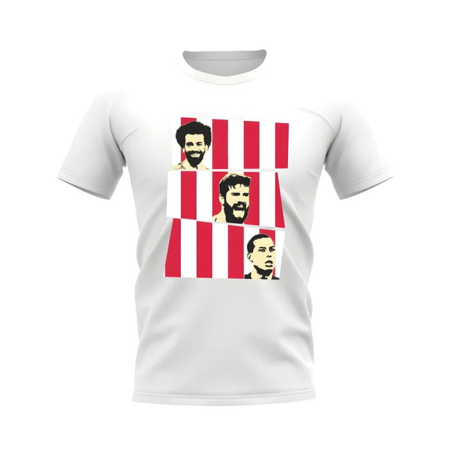 Salah Alisson van Dijk Liverpool Trio T-Shirt (White)