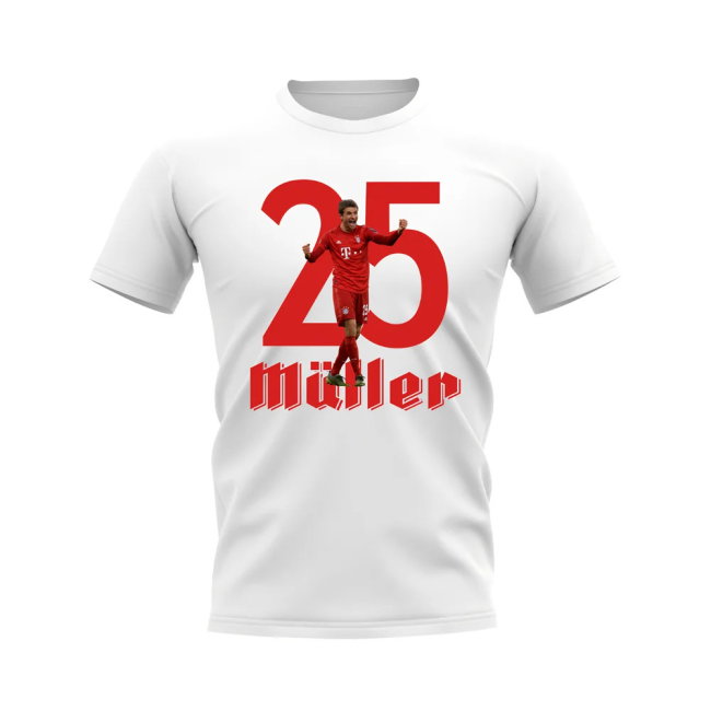 Thomas Muller 25 Bayern Munich T-Shirt (White)