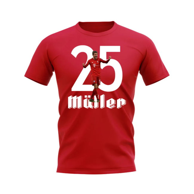 Thomas Muller 25 Bayern Munich T-Shirt (Red)