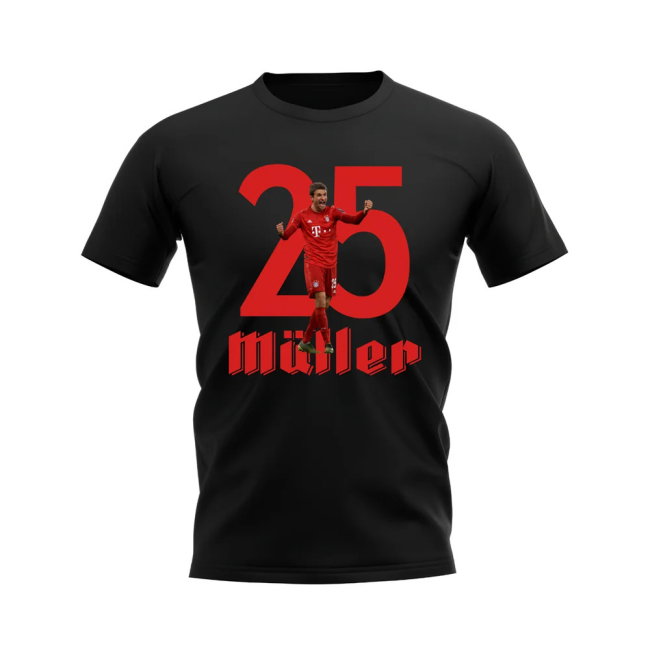 Thomas Muller 25 Bayern Munich T-Shirt (Black)