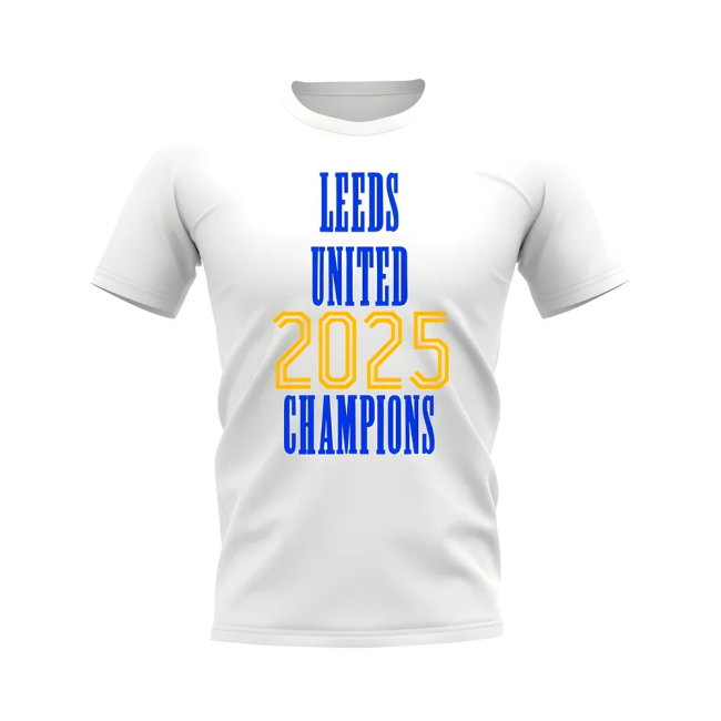 Leeds United 2025 Champions T-Shirt (White)
