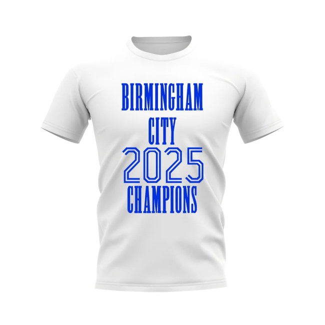 Birmingham City 2025 Champions T-Shirt (White)