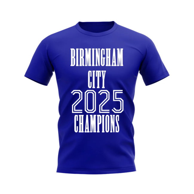 Birmingham City 2025 Champions T-Shirt (Blue)