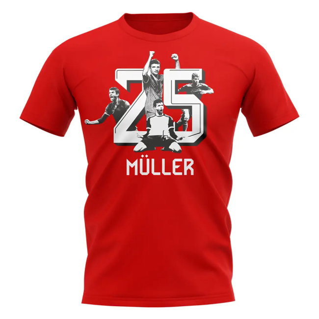 Thomas Muller Bayern Munich 25 T-Shirt (Red)