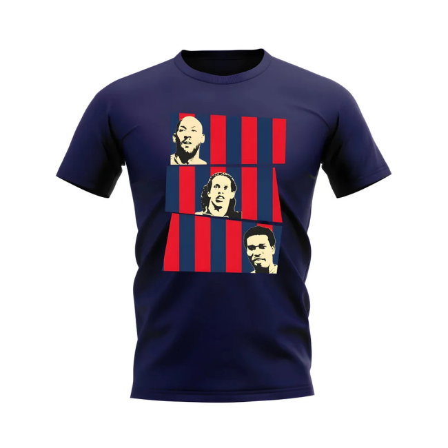 Anelka Ronaldinho Okocha PSG T-Shirt (Navy)