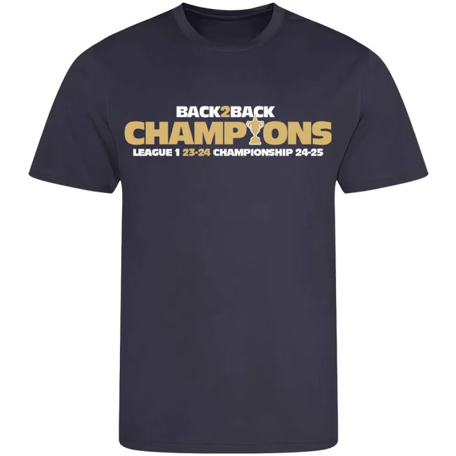 Falkirk Back To Back Champions T-Shirt (Navy)