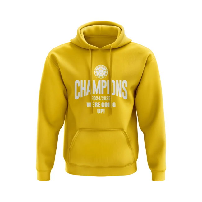Leeds United Champions We Are Going Up Hoody (Yellow)
