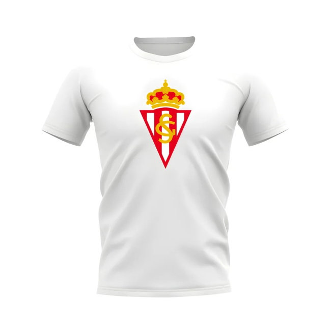 Sporting Gijon Badge T-shirt (White)