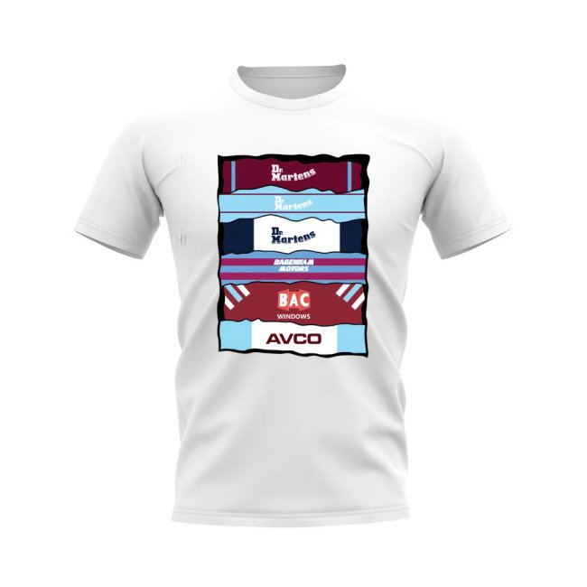 West Ham Shirt Sponsor History T-shirt (White)