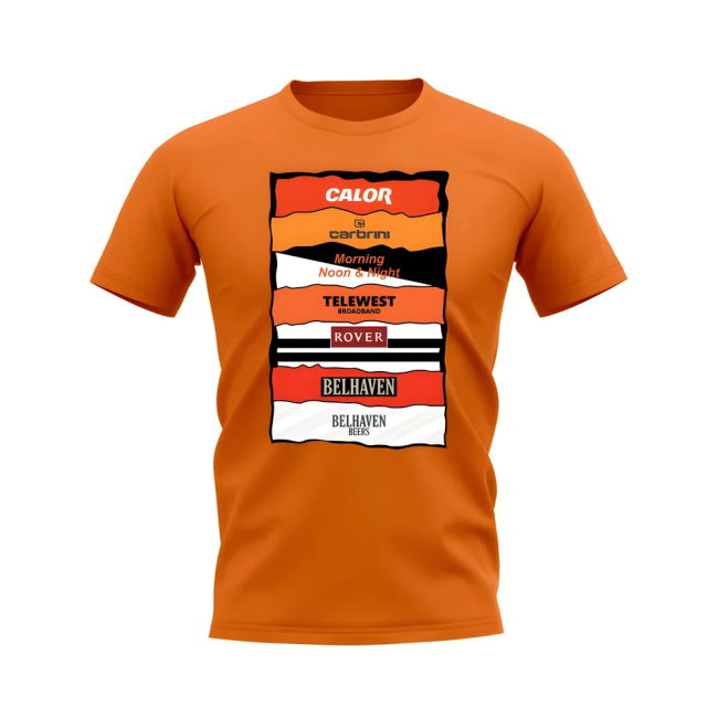 Dundee United Sponsor History T-shirt (Orange)