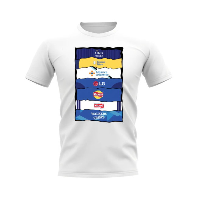 Leicester Sponsor History T-shirt (White)
