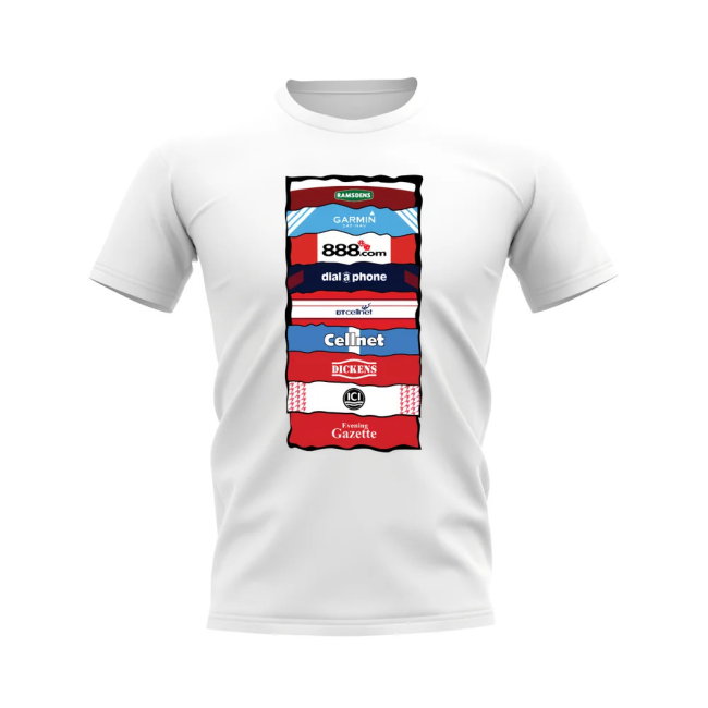 Middlesbrough Sponsor History T-shirt (White)