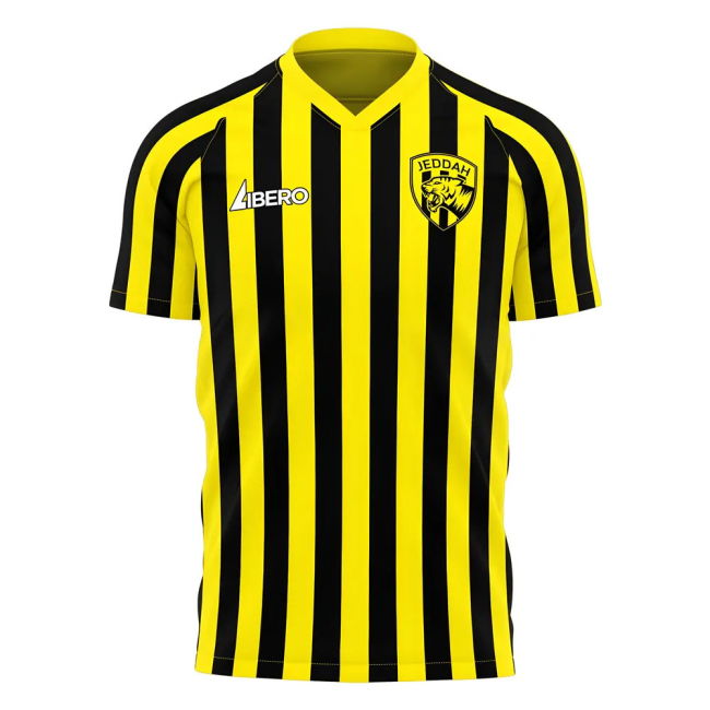 Al-Ittihad 2025-2026 Stripe Home Concept Football Kit (Libero) (Benzema 9)
