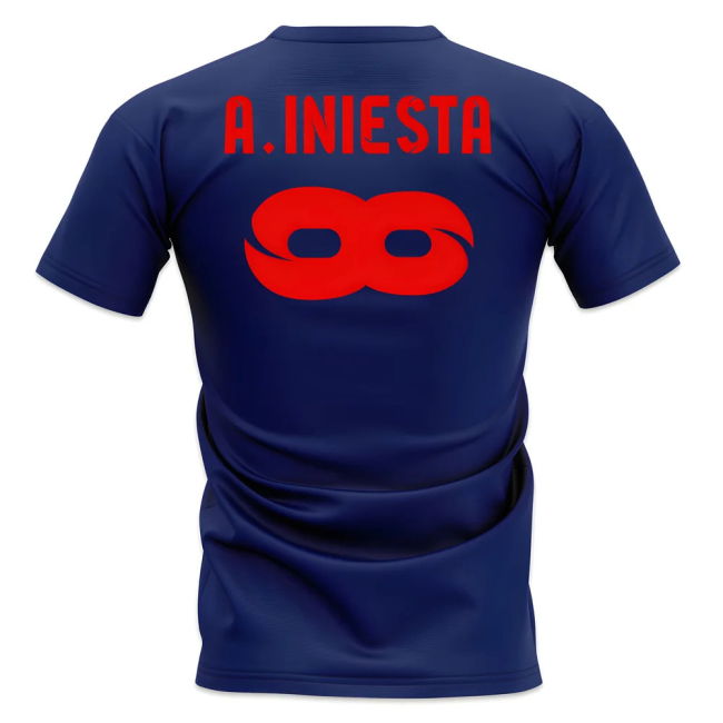 Andres Iniesta Trophy Count T-Shirt (Navy)