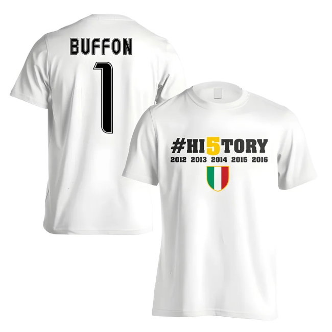 Juventus History Winners T-Shirt (Buffon 1) White - Kids