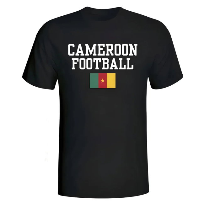 Cameroon Football T-Shirt - Black
