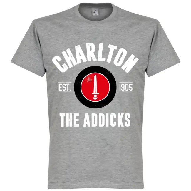 Charlton The Addicks Established T-Shirt - Grey