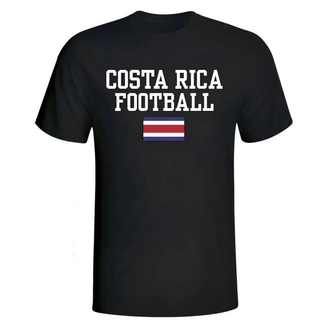 Costa Rica Football T-Shirt - Black