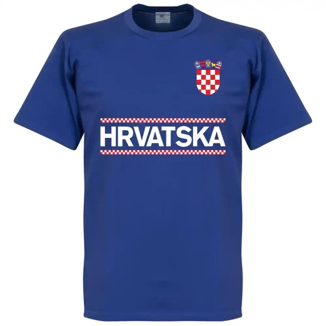 Croatia Team T-Shirt - Royal (Your Name)