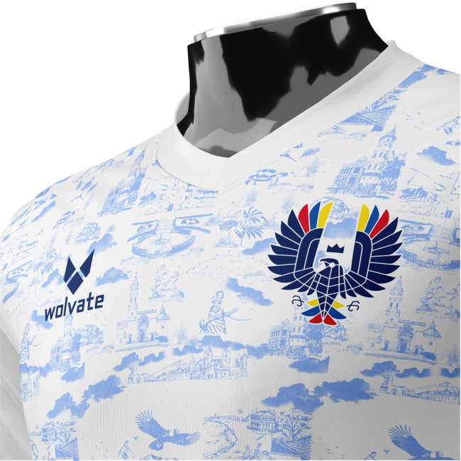 Ecuador DNA White Concept Football Jersey (Wolvate) Adult Short Sleeve