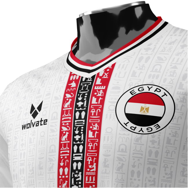 Egypt DNA White Concept Football Jersey (Wolvate) Adult Short Sleeve