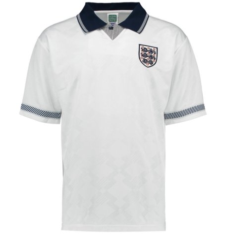 Score Draw England World Cup 1990 Home Shirt (Gascoigne 19)