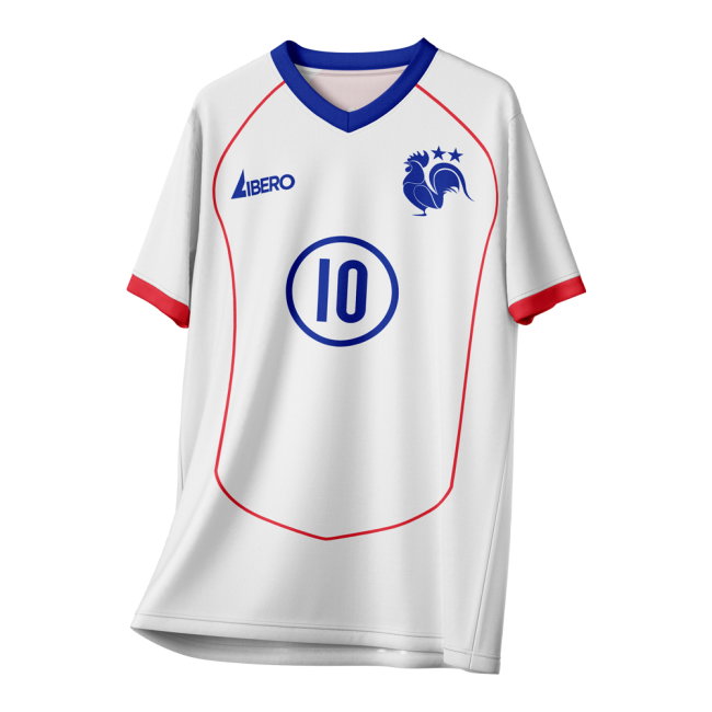 Zidane 10 France Vintage Style Concept Shirt Adult Short Sleeve