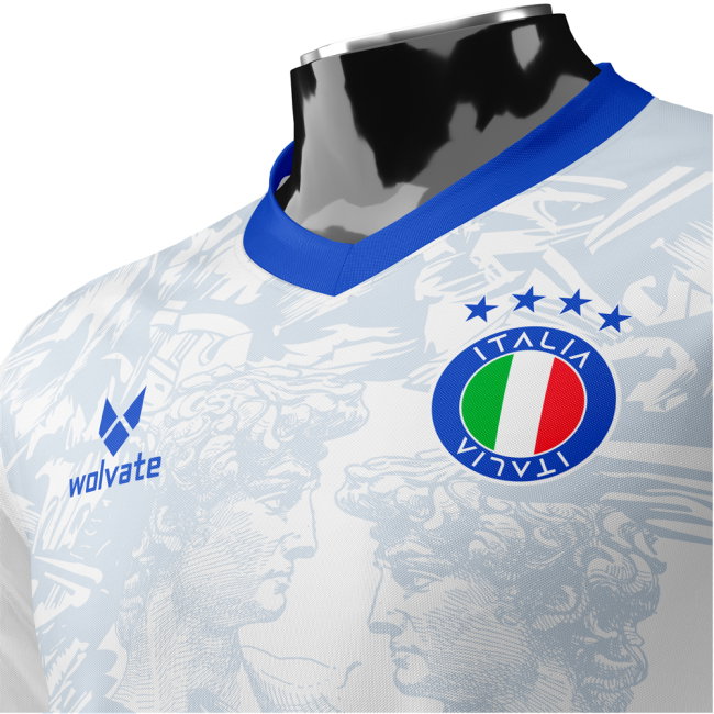 Italy Heritage Football Jersey (Wolvate) Kids Short Sleeve