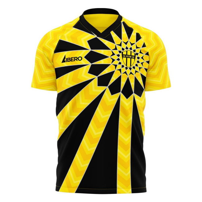 Al-Ittihad 2025-2026 Home Concept Football Kit (Libero) - Kids (Long Sleeve) (Benzema 9)