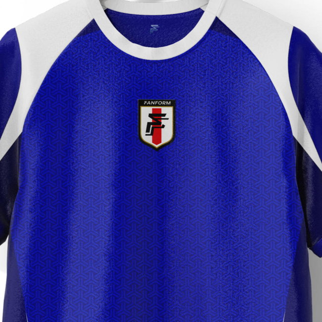 Japan Samurai Blue Home Supporter Jersey Adult Short Sleeve