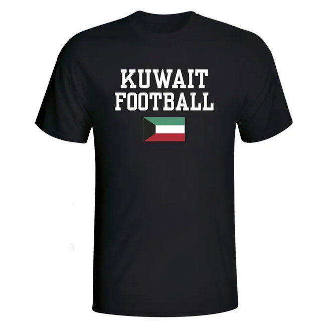 Kuwait Football T-Shirt - Black