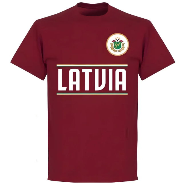 Latvia Team T-Shirt - Maroon