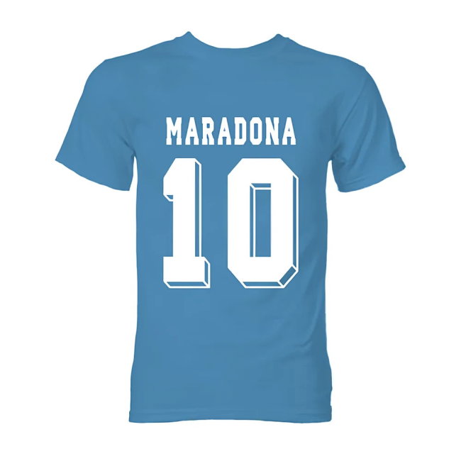 Diego Maradona Hero T-Shirt (Sky Blue)