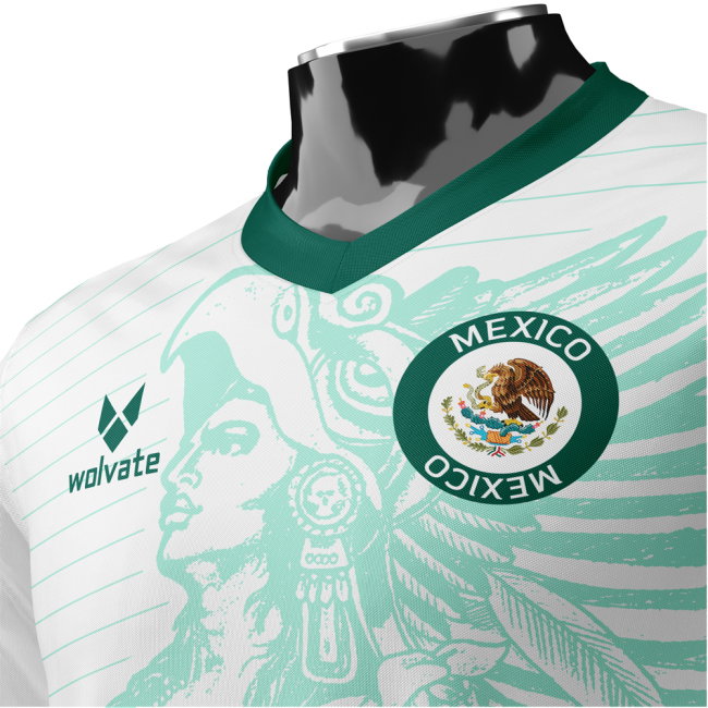 Mexico DNA White Concept Football Jersey (Wolvate) Adult Short Sleeve