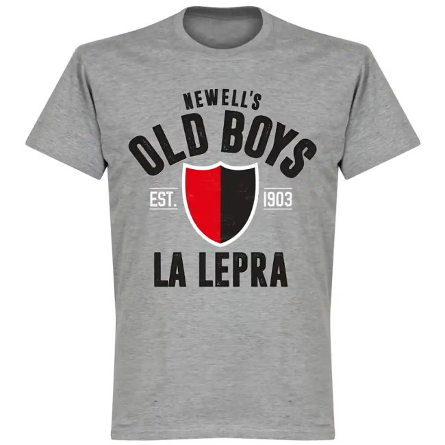 Newells Old Boys Established T-Shirt - Grey