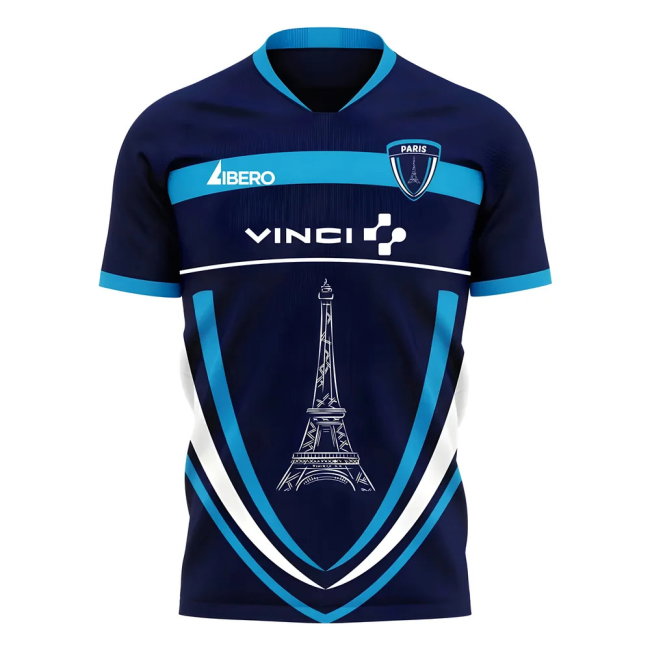 Paris FC 2024-2025 Home Concept Football Kit (Libero) (Your Name)