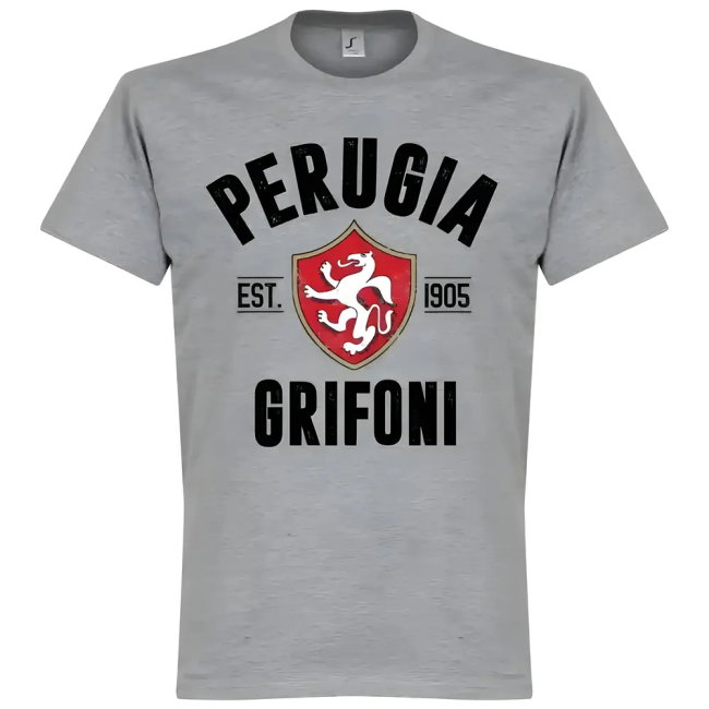 Perugia Established T-shirt - Grey Marl