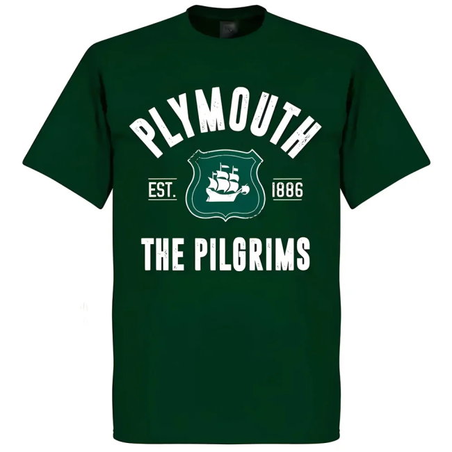 Plymouth Established T-Shirt - Bottle Green