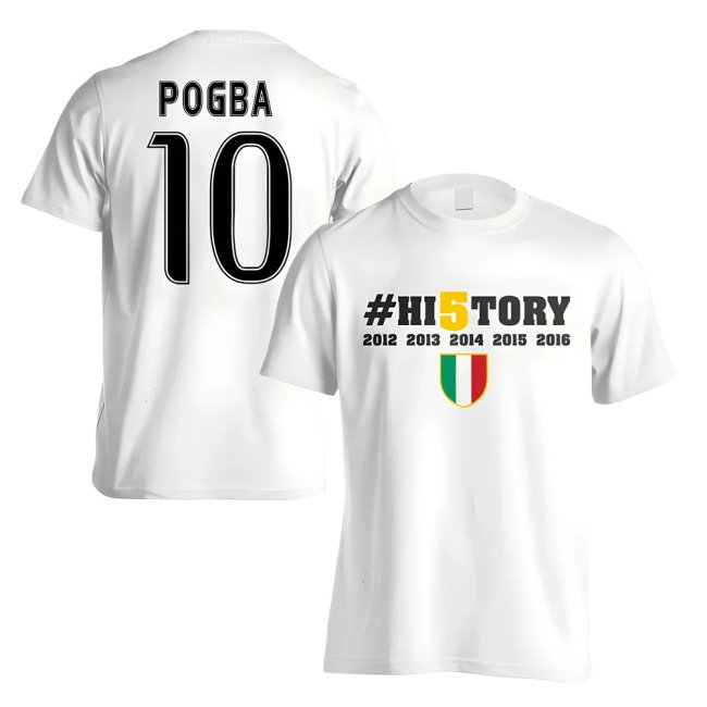 Juventus History Winners T-Shirt (Pogba 10) - White