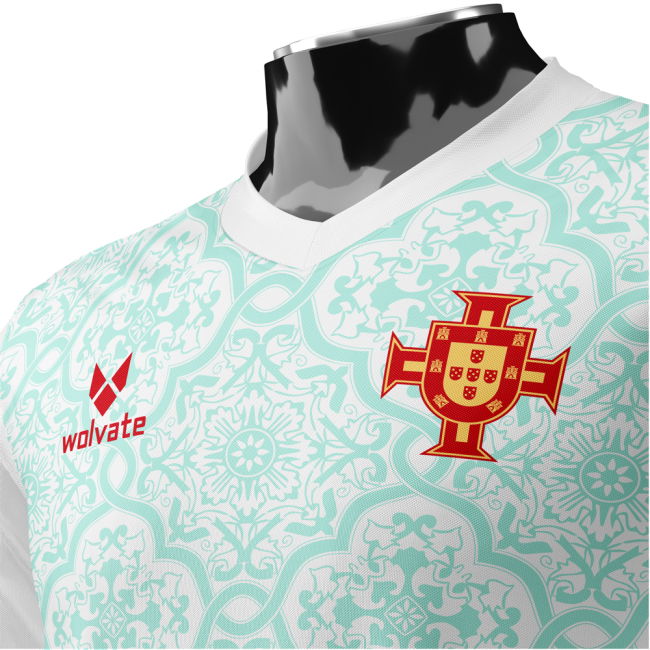 Portugal Heritage Football Jersey (Wolvate) Kids Short Sleeve