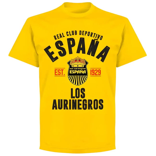 Real Club Deportivo Espana Established T-shirt - Yellow