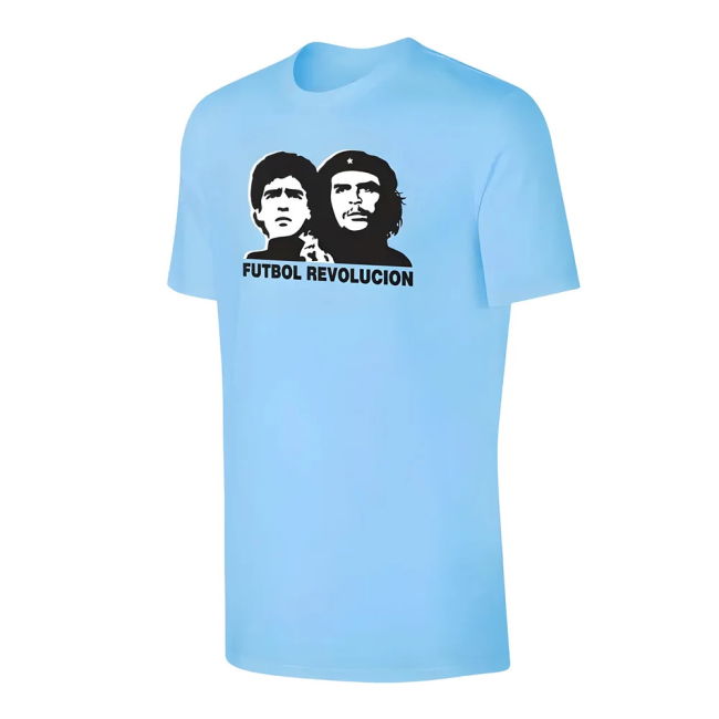 Futbol Revolution Maradona Che Guevara t-shirt - Light blue