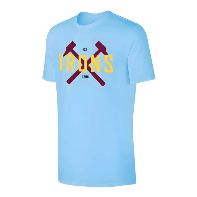 West Ham \'IRONS\' t-shirt - Light Blue