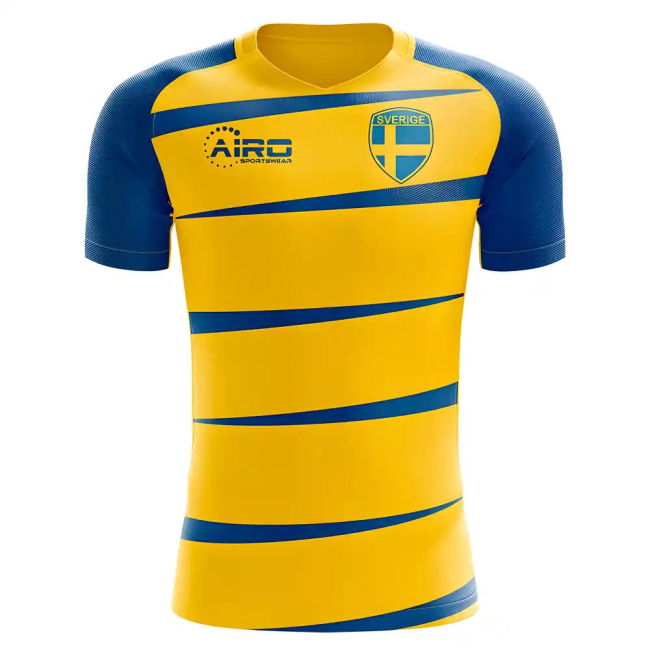 Sweden 2025-2026 Home Concept Football Kit (Airo) (IBRAHIMOVIC 10)