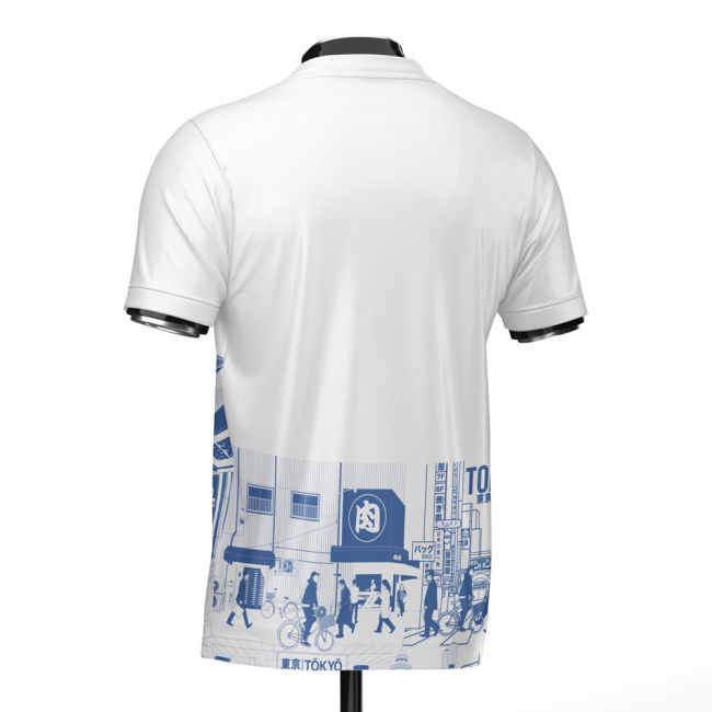 Japan Tokyo Heritage Football Jersey Blue (Wolvate) Adult Short Sleeve