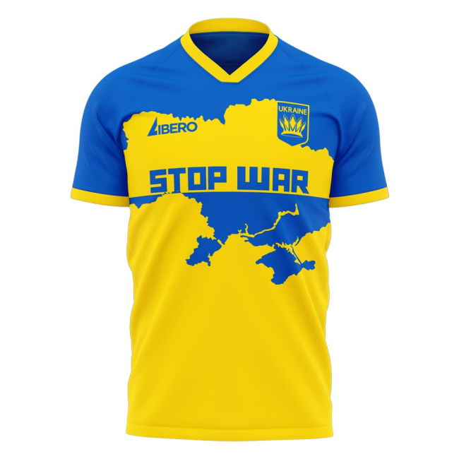 Ukraine Stop War Concept Football Kit (Libero) - Yellow (ZINCHENKO 17)